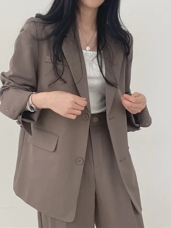 Casual Women's Suit Jacket  New Spring Autumn Korean Design Sensation Khaki Small Western Wear Ensemble Female