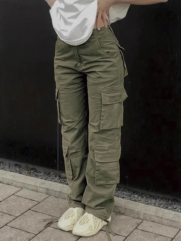 Casual Women's Tactical Pants Straight Leg Mountain Climbing High Street Spring Summer New Style Workwear Long Trousers
