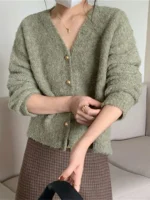 Luxurious Cashmere V-Neck Cardigan for Effortless Elegance - Image 4
