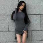 Chic Women's Drawstring Bodycon Dress for Effortless Style - Image 3