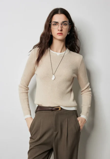 TOYOUTH Women's Cozy Wool Blend Sweater for Fall & Winter