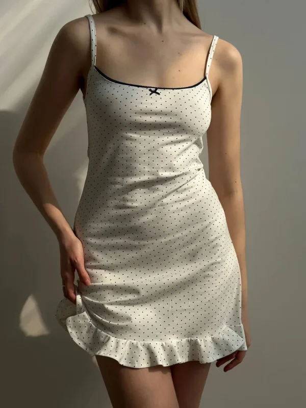 Dreamy Polka Dot Sleepwear - Flirty Summer Nightgown