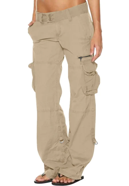 Cotton Cargo Wide Leg Pants - Retro Spring Fashion Essential