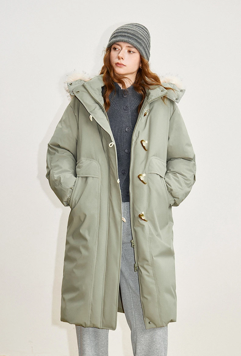 Kf-S5D373325Df6E4D37A3Ebadcfd77225D00 Luxurious Women'S Down Jacket With Fur Collar &Amp;Amp; Buckles