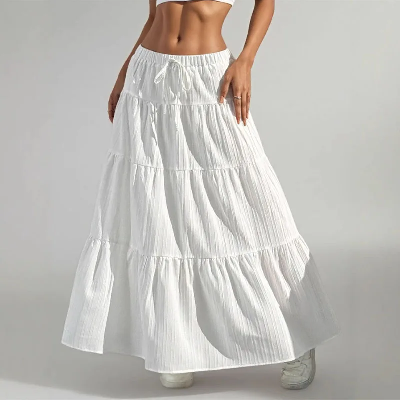 kf-S620f5ddb64974e2faa38aede7b5184cdL Effortless Summer Long Skirt with Bow - Stylish A-Line Elegance