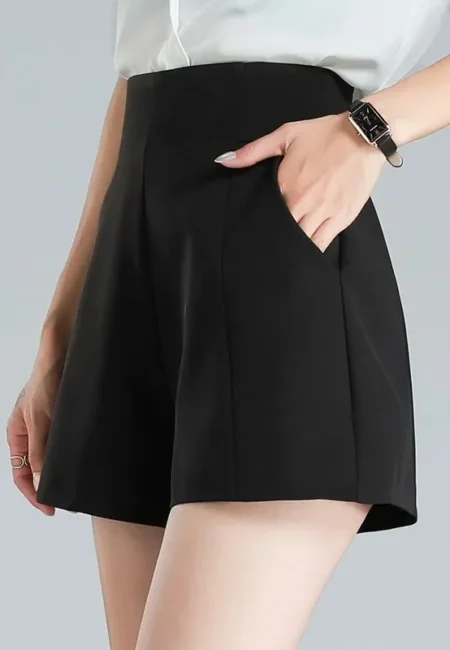 White Wide Leg Pants Women High Waist Casual A-Line Trousers