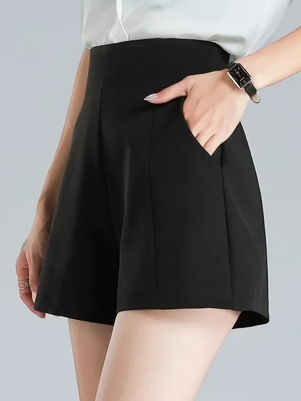 Summer Chic: Women's High Waist Wide Leg Pants in White