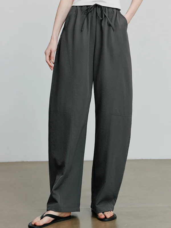 Stylish Women's Casual Pants with Elastic Waist & Split Design