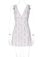 Cherry Print Backless Bodycon Mini Dress for Summer Elegance - Image 6