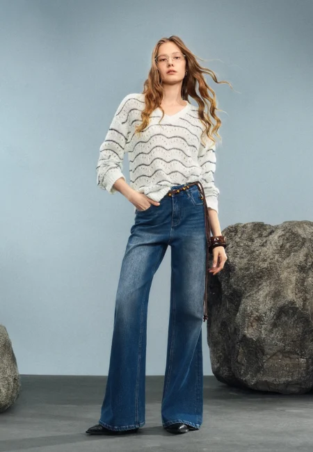 Retro Lycra Micro Flare Jeans for Women - Autumn Style