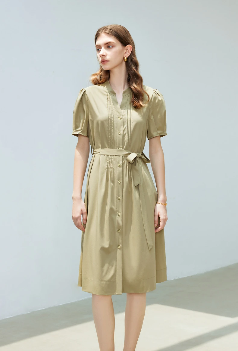 kf-S75d22caacbf94e3eafeec96a1f68e8feT Elegant Bubble Sleeve Summer Dress for Women - A-Line Style