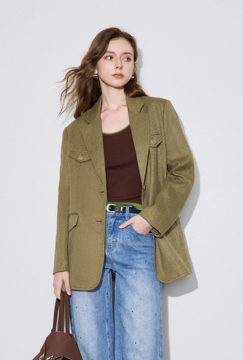 kf-S77182d61f0a3408286164a2aad26816ff High-End Women's Blazer Jacket for Cozy Winter Elegance