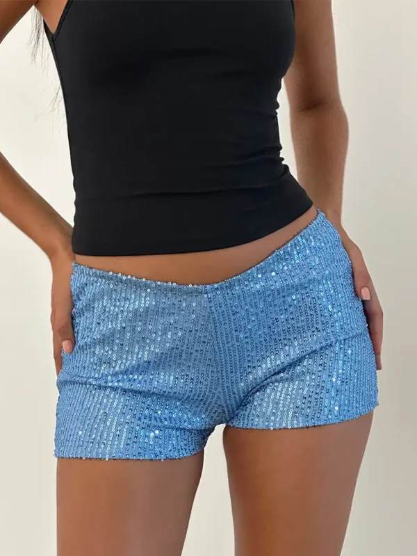 Sparkling Summer Low Rise Shorts for Trendy Street Style