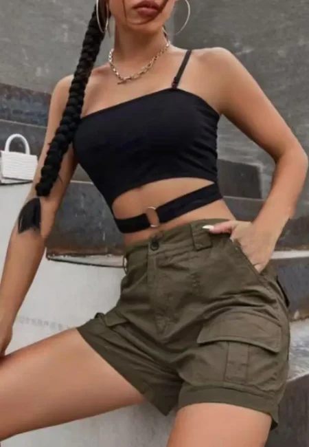 Women's Cargo Bermuda Shorts - Stretch Comfort Summer Style