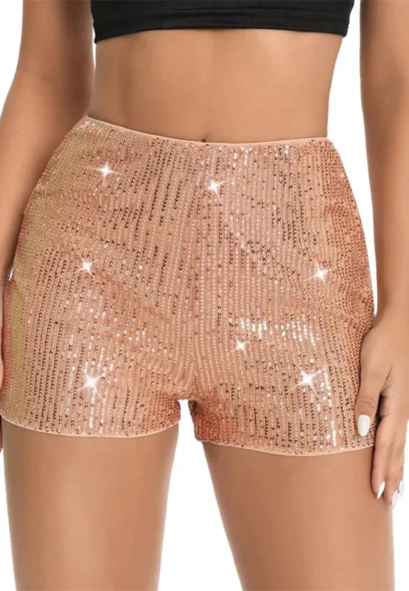 Sparkly Black Sequin Shorts for Summer Parties & Streetwear