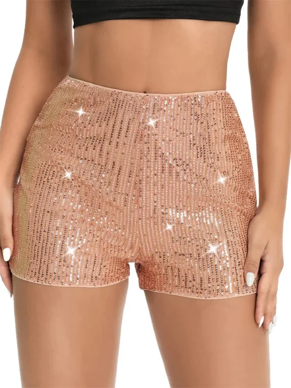 Sparkly Black Sequin Shorts for Summer Parties & Streetwear