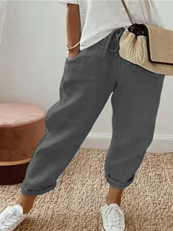 Effortless Plus Size Wide Leg Casual Pants for Summer Style