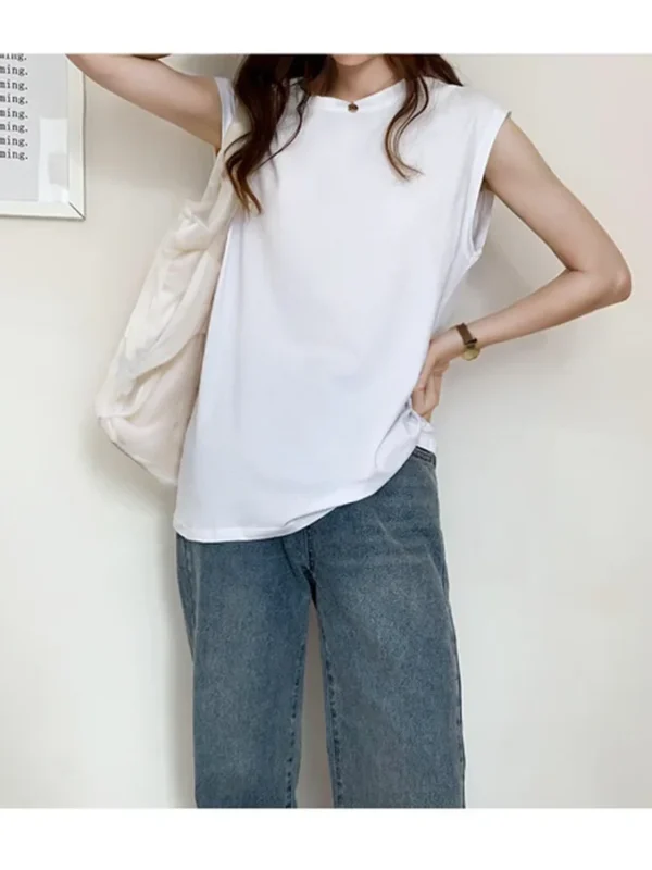 Trendy Women's Summer Sleeveless T-shirt for Cool Comfort