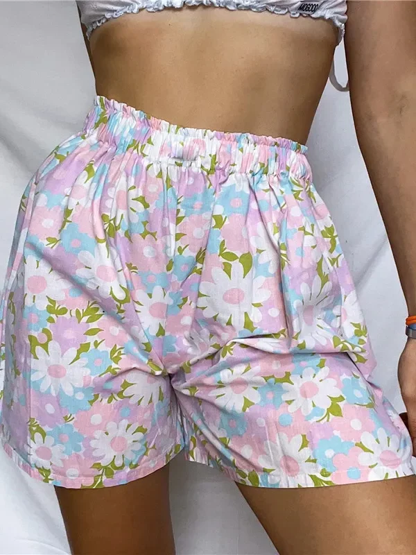 Floral Wide Leg Shorts for Women - Stylish Summer Beachwear