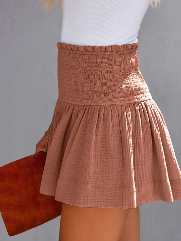 Flattering Plus-Size High-Waist Wide-Leg Breathable Shorts