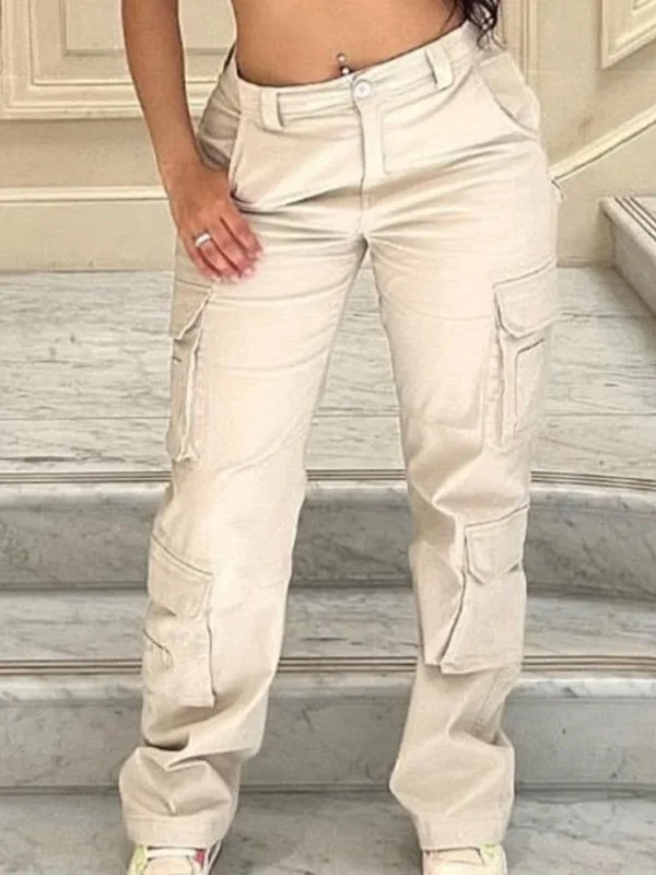 European and American New Women's Street Hip Hop Style Low Waist Fashion Trendy Workwear Denim Casual Pants for Women