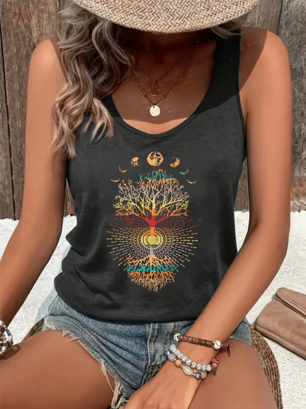 Dream Catcher Mesh Vest Top - Stylish Summer Sleeveless Tee