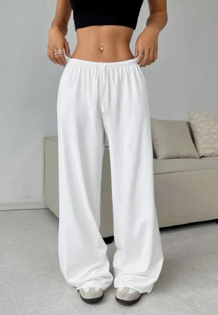 Luxe Wide Leg High Waist Pants - Vintage Street Style Comfort