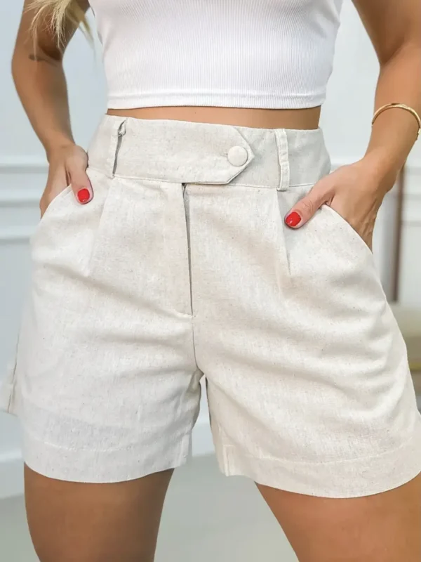Chic Women's Elastic Waist Solid Color Shorts for Outdoor Fun