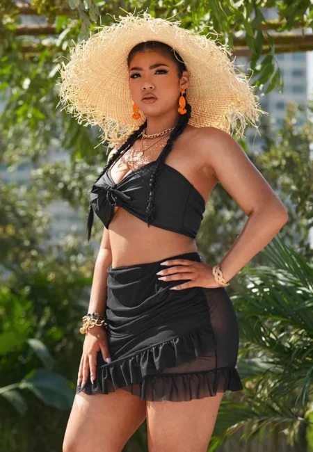 Floral High Waist Plus Size Bikini Set for Confident Women