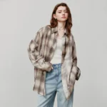 Vintage Plaid Lyocell Blouse for Effortless Summer Style - Image 2