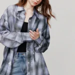 Vintage Plaid Lyocell Blouse for Effortless Summer Style - Image 3