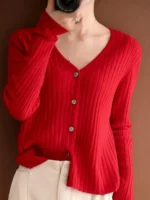 Luxurious Autumn Knitted Cardigan for Effortless Elegance - Image 2