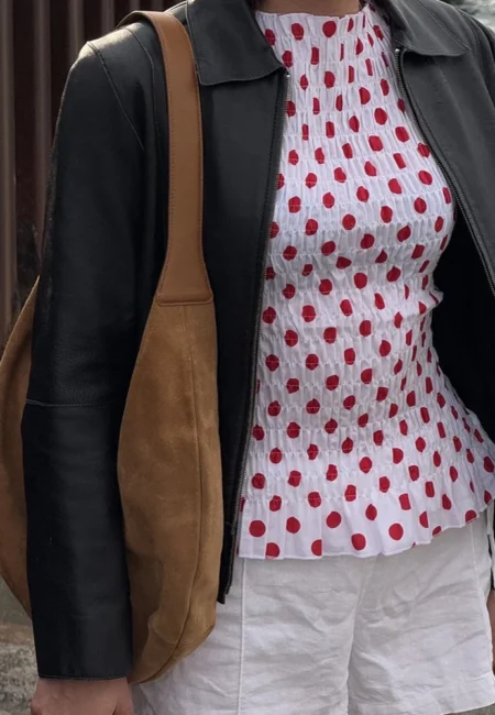 Vintage Y2 K Polka Dot Tank Top with Ruffled Hem for Women