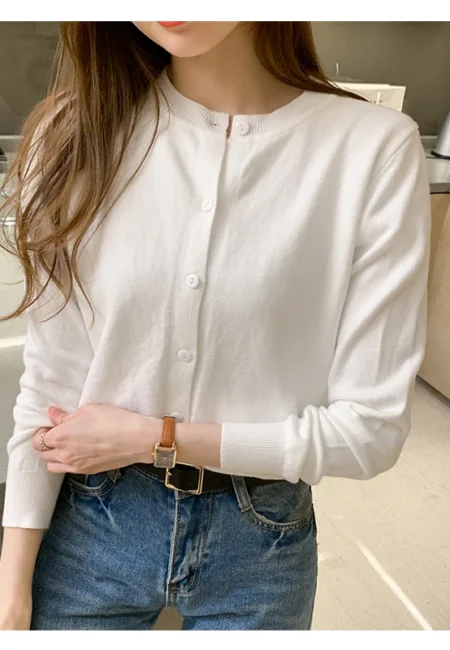 Luxurious AOSSVIAO Women’s Knitted Cardigan for Elegant Fall