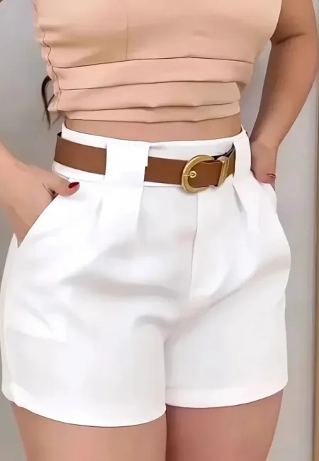 Luxe Polyester Blend Casual Shorts - Perfect Summer Comfort