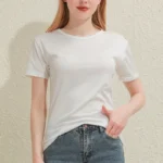 Luxurious Women's Summer T-Shirts - Black & White Elegance - Image 7