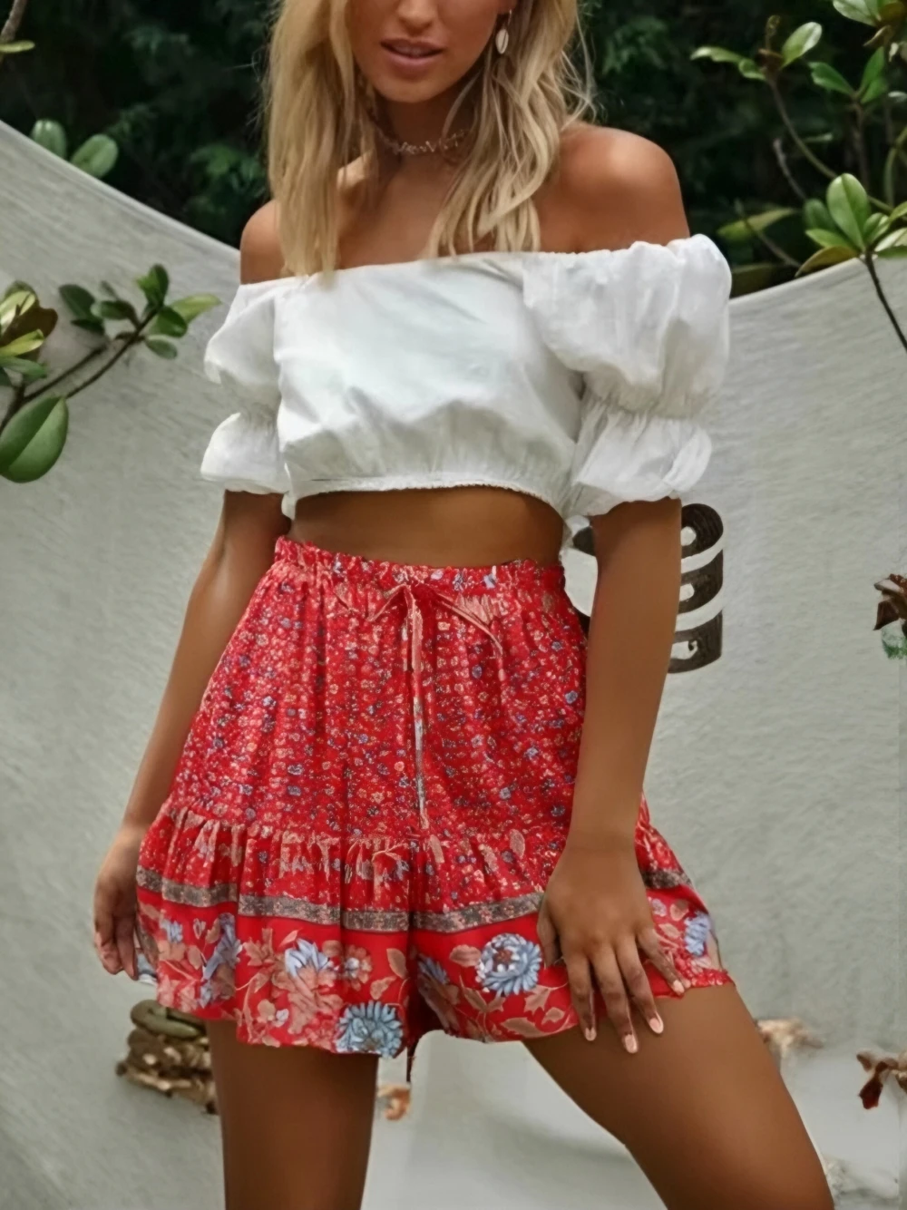 kf-Sb7f484cdbaf847b097e170ec1c3bd07ar Bohemian Floral High-Waisted Shorts for Effortless Summer Style