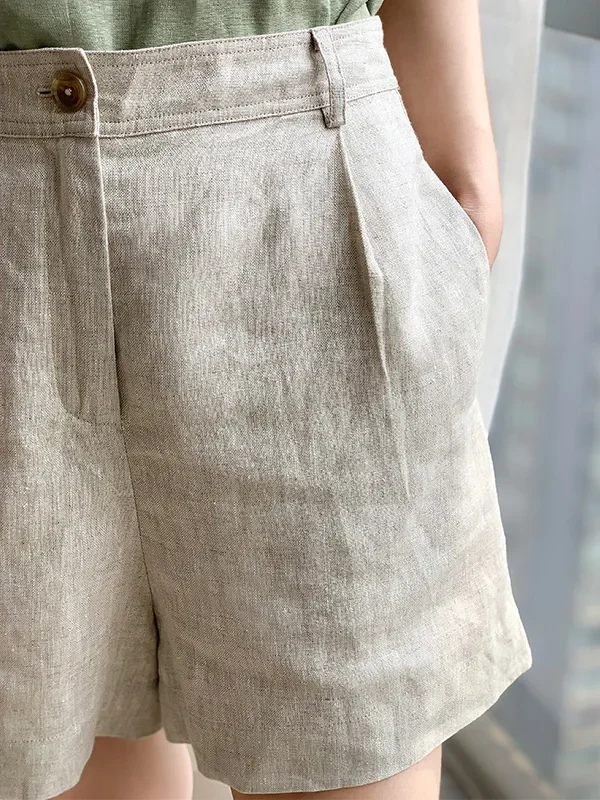 Effortless Chic: Luxe Linen Wide-Leg Shorts for Summer Style