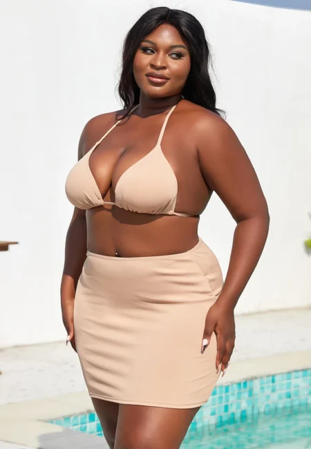 Floral High-Waisted Bikini Set for Confident Curves