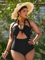 Floral Plus Size One-Piece Swimsuit for Effortless Elegance - Image 7
