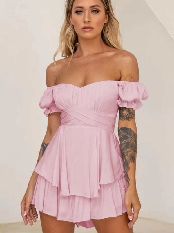 Elegant Square Neck Mini Dress - Perfect Summer Polyester Style