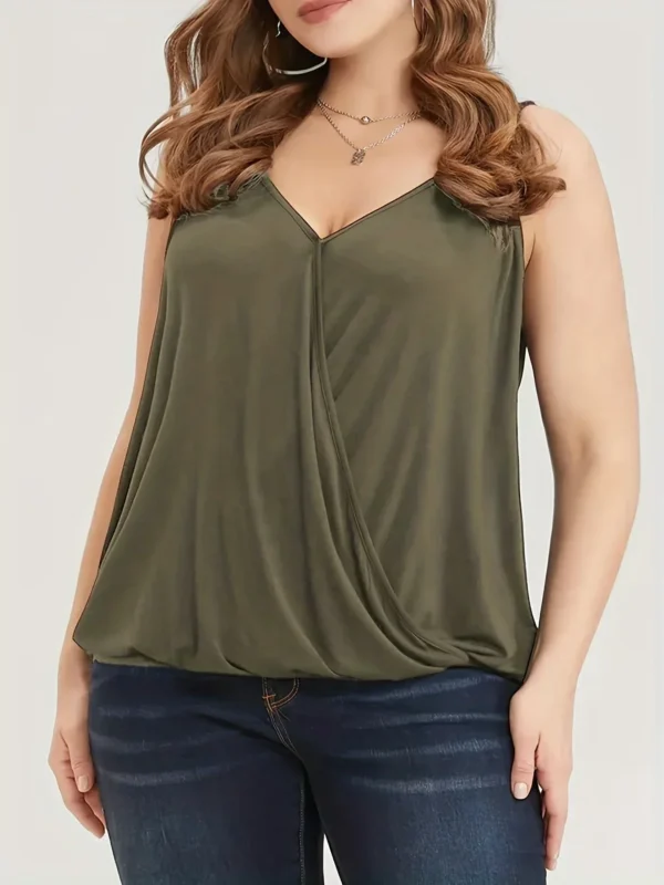 Chic Plus Size Women's V Neck Tank: Effortless Summer Style