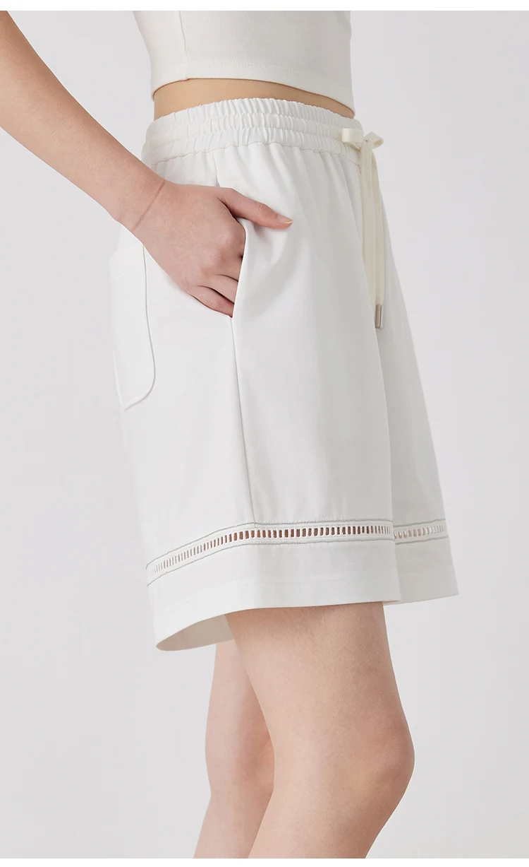 kf-Scce96a7eab1b482281b060e4e3738d2f5 Effortless Elegance: Women's Cotton Blend Elastic Waist Shorts