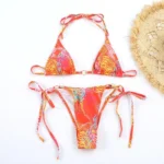 Chic Backless Three-Ring Bikini Set for Stylish Women - Image 11