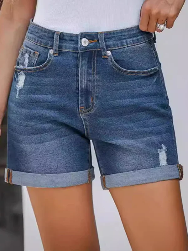 Effortless Summer Chic: Premium High-Waisted Denim Shorts