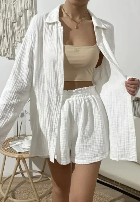 Breathable Cotton Muslin Pajama Set for Ultimate Comfort