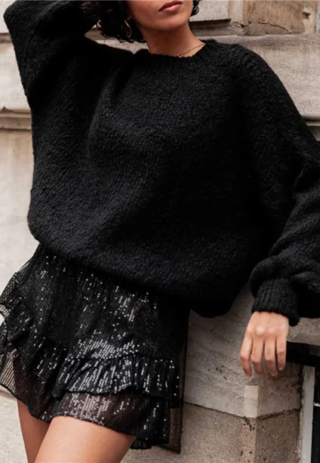 Sparkly Sequin Ruffle Shorts High Waist Elastic Party Glam