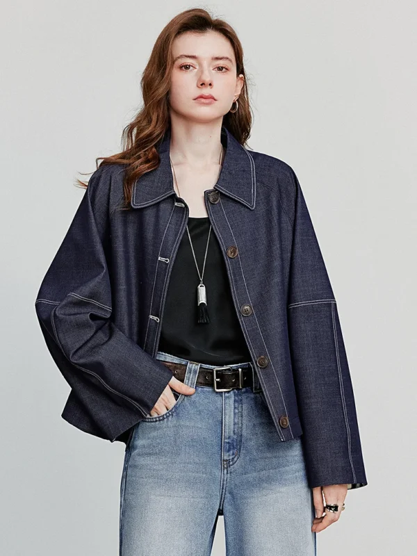 Retro Striped Trench Coat for Women - Stylish Autumn Layering