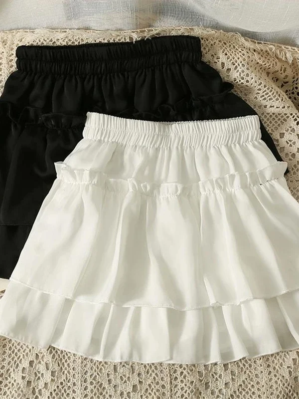 Playful Elegance: Women's Summer Ruffled Mini Skirt
