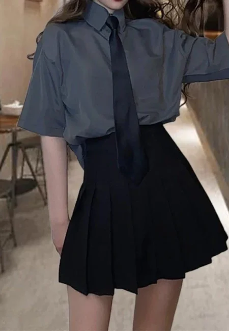 Premium Wool Blend Skorts - Flattering High Waist Design